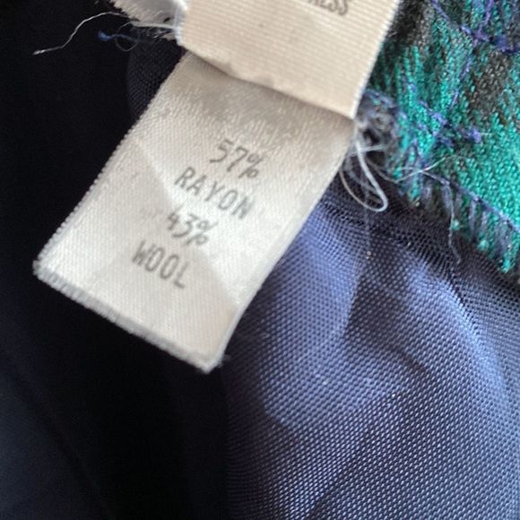 Vintage Plaid Wool Blend Skirt - Picture 9 of 12